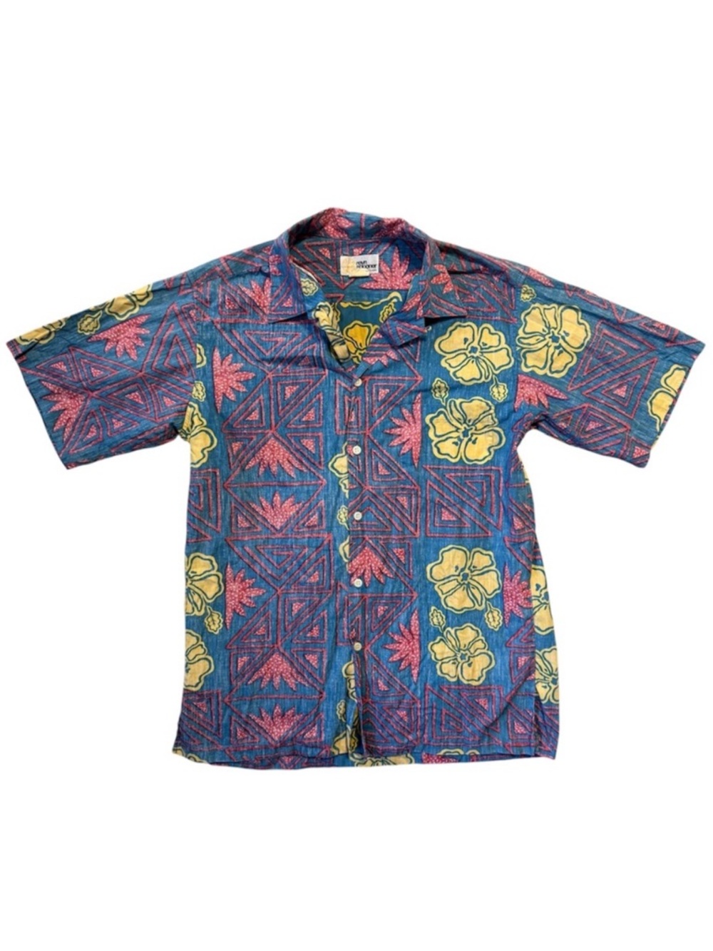 Vintage Reyn Spooner Hawaiian Shirt Made in‎ Hawaii Reverse Print Hibiscus Small